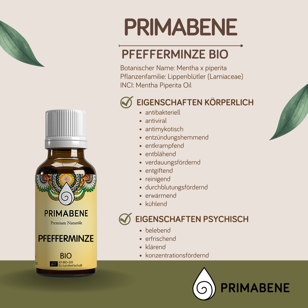 Bild von Pfefferminze Bio , 100% rein ätherisches Öl